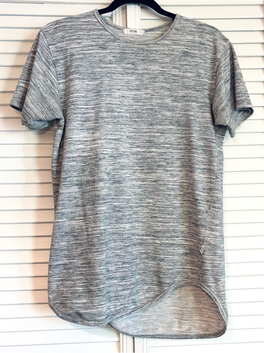 EPTM. Streetwear Grey Marled Short Sleeve T Shirt Men’s Small S